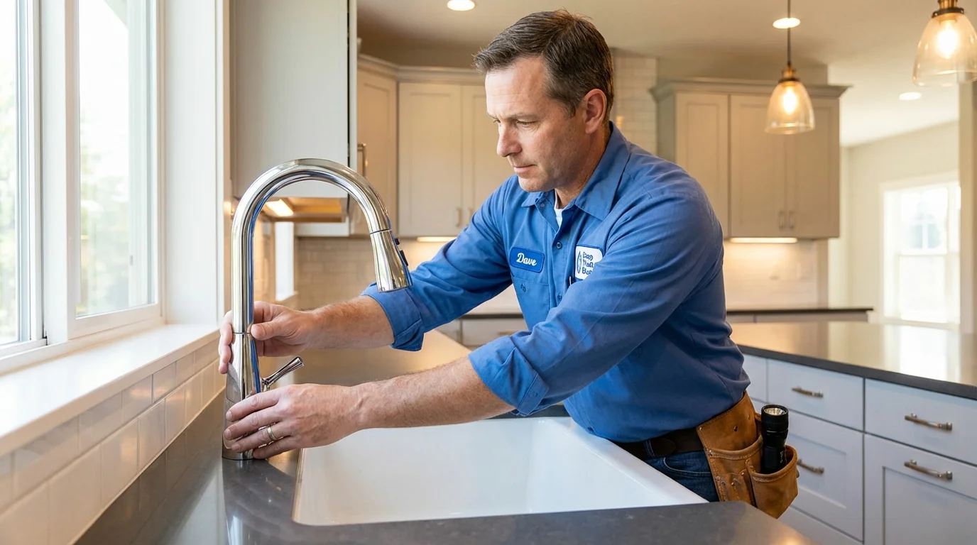 Kitchen faucet installation by Johns Plumbing LLC in Theodore